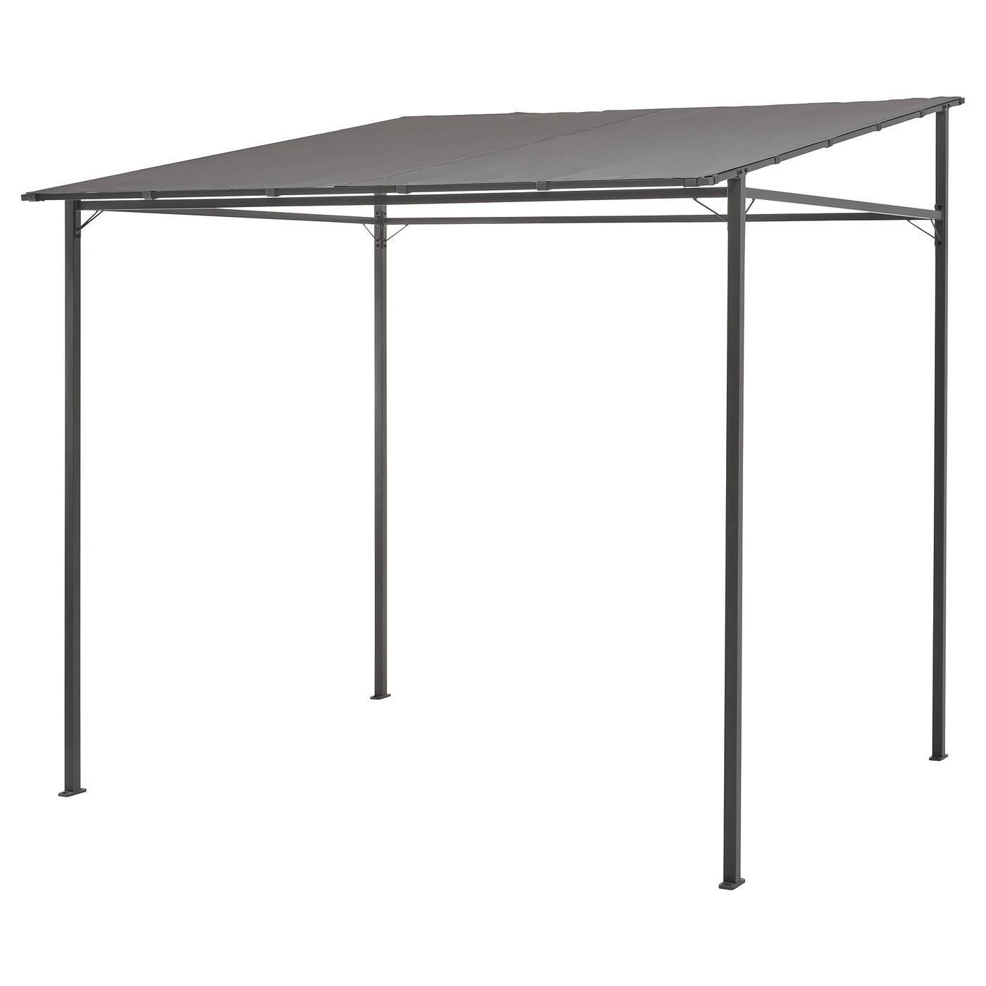 IKEA、屋根、ガゼボ FÅGELÖN フォーゲローン ガゼボ, ブラック/ブラック, 300x300 cm - IKEA