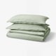 ÄNGSLILJA Duvet cover and 2 pillowcases, pale grey-green, 200x230/50x80 cm