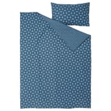 ÄNGSNEJLIKA Duvet cover and pillowcase, dark blue/light blue, 150x200/50x80 cm