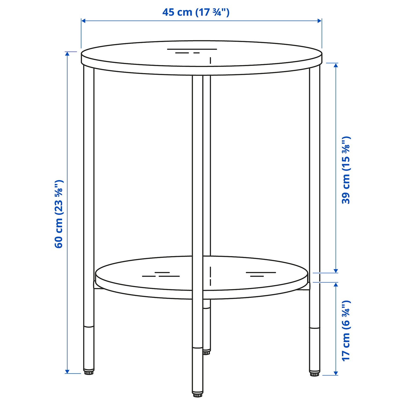 完成品★IKEA ÄSPERÖD エスペロード コーヒーテーブル ガラステーブル ÄSPERÖD side table, black/glass black, 45 cm - IKEA