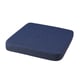 ÅKERVINDEFLY: blue memory foam chair pad - rectangle, non-slip base, washable cover.