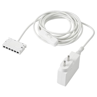 ANSLUTA LED driver with cord, white, 19 W