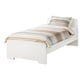 ASKVOLL Bed with headboard, white/Luröy, 90x200 cm
