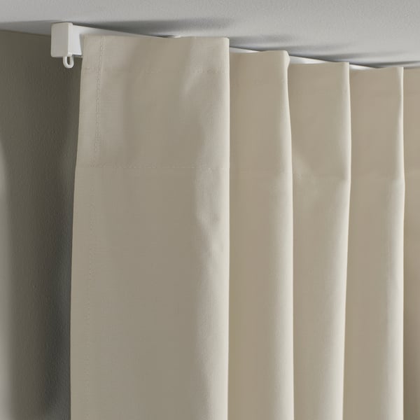 BENGTA Block-out curtain, 1 piece, beige/with heading tape, 210x250 cm