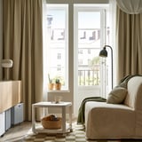 BENGTA Block-out curtain, 1 piece, beige/with heading tape, 210x250 cm