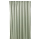 BENGTA Block-out curtain, 1 piece, green/with heading tape, 210x250 cm