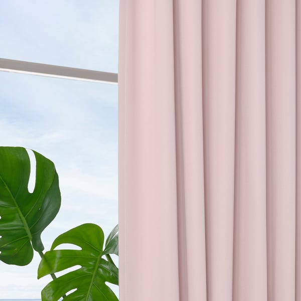 BENGTA Block-out curtain, 1 piece, light pink/with heading tape, 210x250 cm