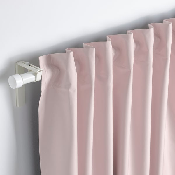 BENGTA Block-out curtain, 1 piece, light pink/with heading tape, 210x250 cm
