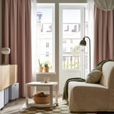 BENGTA Block-out curtain, 1 piece, light pink/with heading tape, 210x250 cm