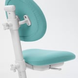BERGLÄRKA / DAGNAR Children's desk and chair, solid birch/turquoise, 120x70 cm