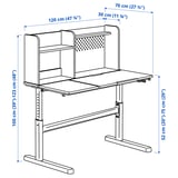 BERGLÄRKA / DAGNAR Children's desk and chair, solid birch/turquoise, 120x70 cm