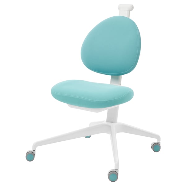 BERGLÄRKA / DAGNAR Children's desk and chair, solid birch/turquoise, 120x70 cm
