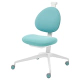 BERGLÄRKA / DAGNAR Children's desk and chair, solid birch/turquoise, 120x70 cm