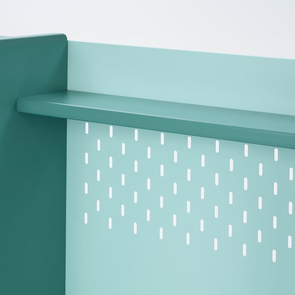 BERGLÄRKA / DAGNAR Children's desk and chair, turquoise/white, 100x70 cm