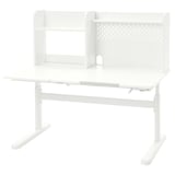 BERGLÄRKA / DAGNAR Desk and chair, white/yellow, 120x70 cm