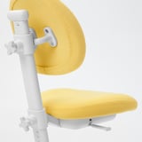 BERGLÄRKA / DAGNAR Desk and chair, white/yellow, 120x70 cm