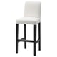 Option: BERGMUND Bar stool with backrest, black/Inseros white, 75 cm