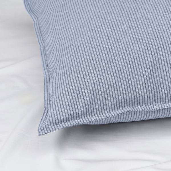 BERGPALM Pillowcase, blue/striped, 50x80 cm
