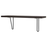 BERGSHULT / FÖRLÄGGARE Wall shelf, brown-black/black, 80x20 cm