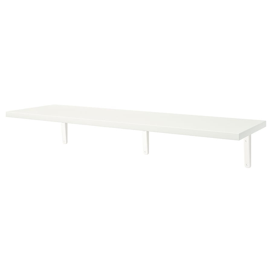 BERGSHULT / TOMTHULT shelf with bracket, white, 120x30 cm IKEA