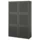 BESTÅ Storage combination with doors, dark grey/Mörtviken dark grey, 120x42x193 cm