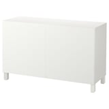 BESTÅ Storage combination with doors, white/Lappviken/Stubbarp white, 120x42x74 cm