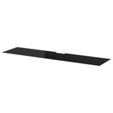 BESTÅ Top panel for TV, glass black, 180x40 cm