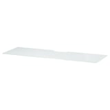 BESTÅ Top panel for TV, glass white/light green, 120x40 cm