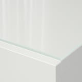 BESTÅ Top panel, glass white/light green, 60x40 cm