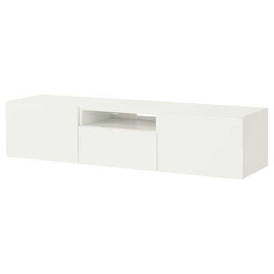 BESTÅ TV bench, white/Lappviken white, 180x42x39 cm