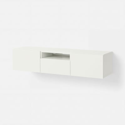 BESTÅ TV bench, white/Lappviken white, 180x42x39 cm