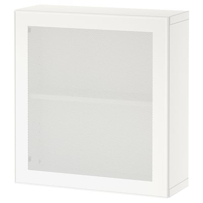 BESTÅ Wall-mounted cabinet combination, white/Mörtviken white, 60x22x64 cm