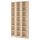 Option: BILLY Bookcase comb with extension units, birch effect, 120x237 cm