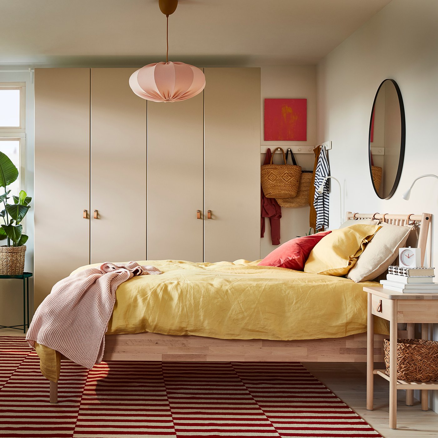 BJÖRKSNÄS bed frame, birch/Luröy, 180x200 cm - IKEA