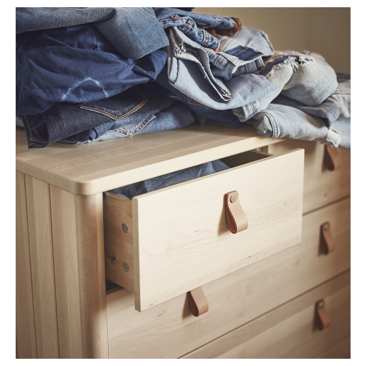 BJÖRKSNÄS chest of 5 drawers, birch, 90x47x90 cm - IKEA