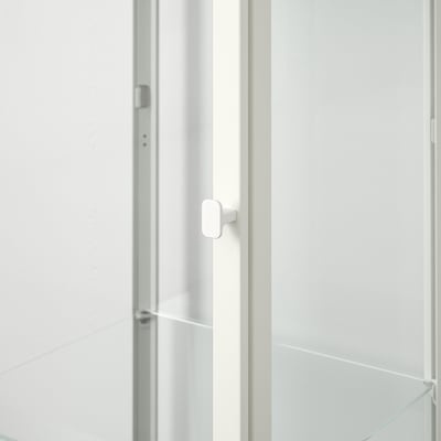BLÅLIDEN glass-door cabinet, white, 35x32x151 cm - IKEA