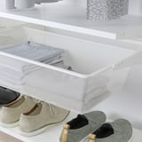BOAXEL Wardrobe combination, white, 245x40x201 cm