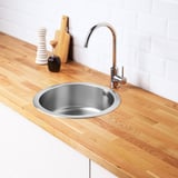 BOHOLMEN Inset sink, 1 bowl, stainless steel, 45 cm