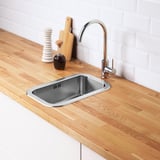 BOHOLMEN Inset sink, 1 bowl, stainless steel, 47x30 cm