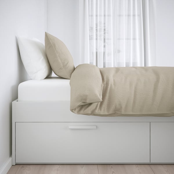 brimnes bed frame with storage white 120x200 cm ikea