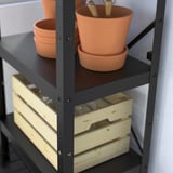 BROR 1 section/shelves, black, 65x40x110 cm