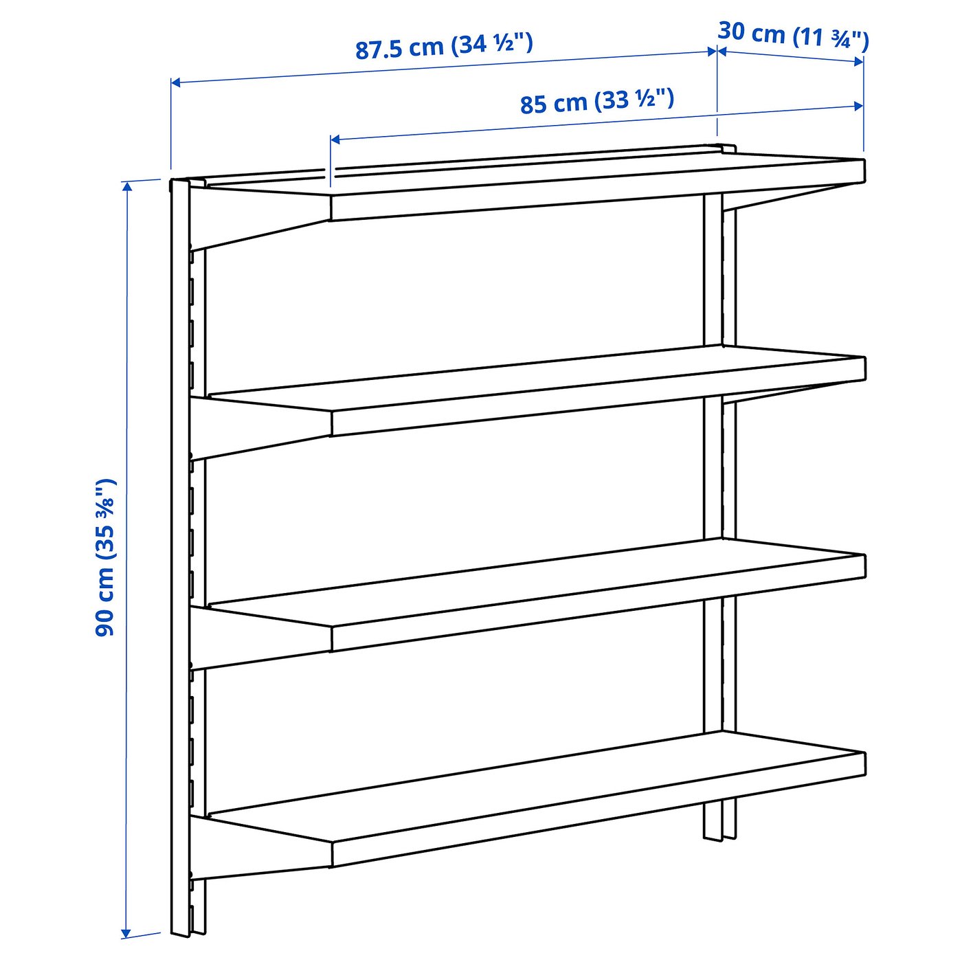 BROR wall shelf combination, black, 88x30x90 cm - IKEA BROR wall shelf combination, black, 88x30x90 cm - IKEA