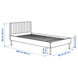 BRUKSVARA Bed frame, white, 90x200 cm