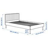 BRUKSVARA Bed frame, white, 120x200 cm