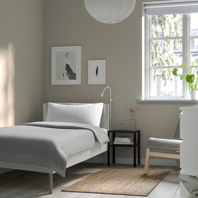 BRUKSVARA Bed frame, white, 90x200 cm