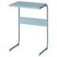 BRUKSVARA side table, light blue, metal and plastic, rectangular, minimalist design.