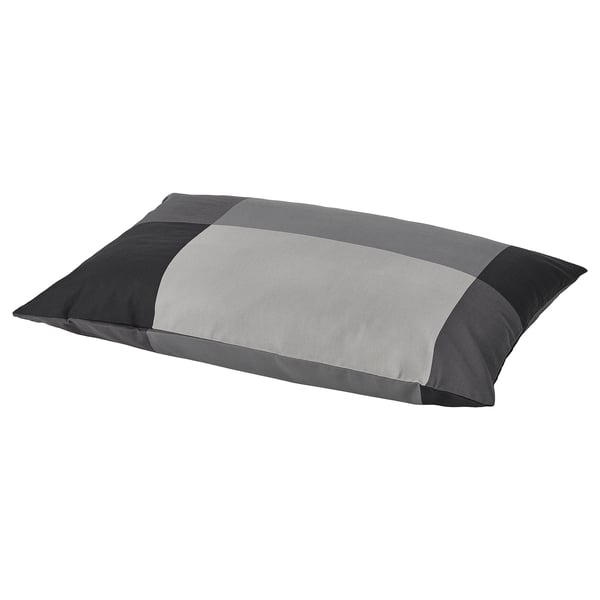 BRUNKRISSLA Pillowcase, black, 50x80 cm