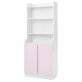 DALRIPA Children's bookcase with door, white/pale pink, 60x34x150 cm