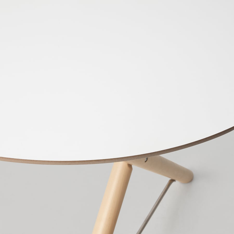 DALSHULT table, white/birch, 185x90 cm - IKEA