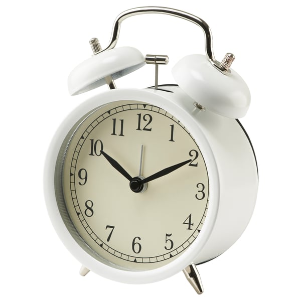 DEKAD Alarm clock, white, 10 cm